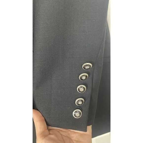 Vintage 90s CARLISLE 100% Wool Jacket Blazer Women’s Size 4 Zippered‎ Pockets - Picture 6 of 9